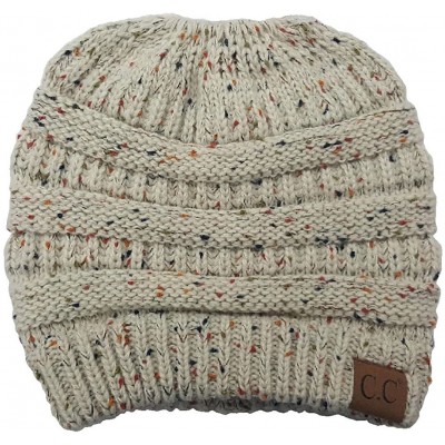 Skullies & Beanies Cable Knit Beanie Messy Bun Ponytail Warm Chunky Hat - Multi 31 - CL18Y6I5Q6D $11.08