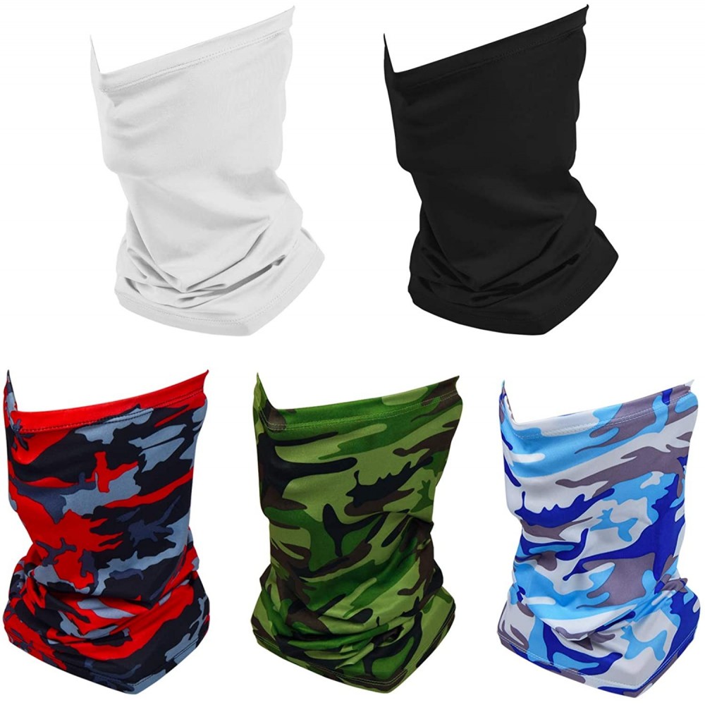 Balaclavas 5 PCS Face Shields Bandana Face Mask UV Sun Protection- Breathable Neck Gaiter Face Scarf - Camo 02 - CC199GWO6RI ...