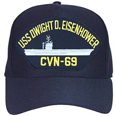 Baseball Caps USS Dwight D. Eisenhower CVN-69 Ship Ball Cap- Black- OS - C112MA7BB39 $26.41