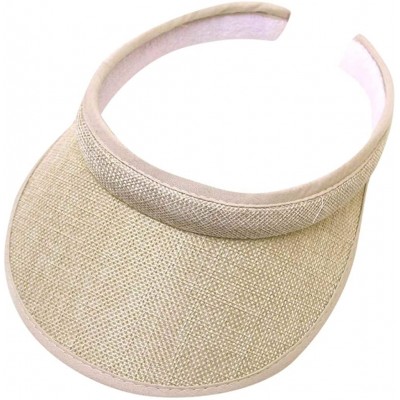 Visors Ultralight Visor with Twill- Moisture Wicking and Reflective Sports Visor- Multiple Colors - Beige - CS18SRLC8MX $8.94