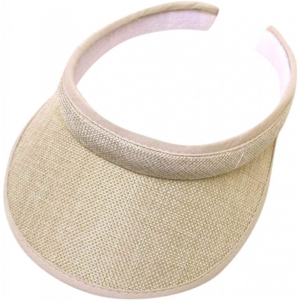 Visors Ultralight Visor with Twill- Moisture Wicking and Reflective Sports Visor- Multiple Colors - Beige - CS18SRLC8MX $8.94