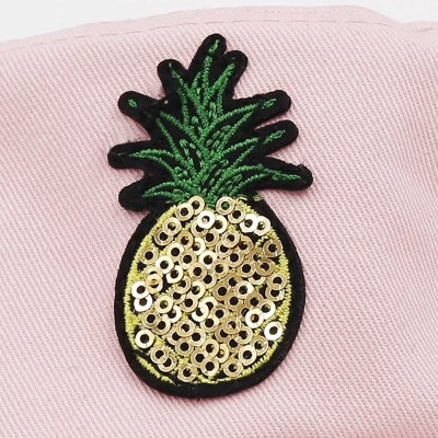 Bucket Hats Unisex Fashion Embroidered Bucket Hat Summer Fisherman Cap for Men Women - Pineapple Pink - C318GDL53N9 $14.78
