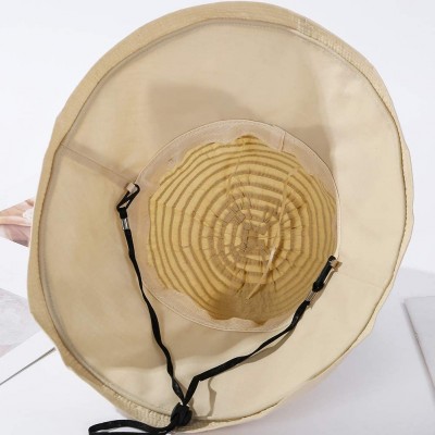 Sun Hats Women Beach Sun Hat Wide Wired Brim Summer UV Protection UPF Packable Bow Strap - Black - C5196NRQ849 $14.37