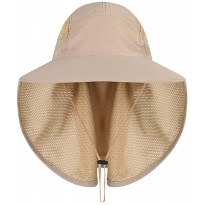 Sun Hats Sunhat Protection Outdoor Fishing - Beige - CD18W8DE6A0 $10.95