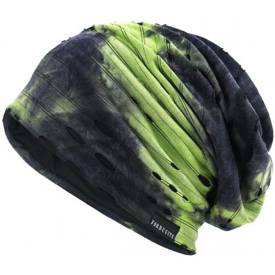 Skullies & Beanies Mens Slouch Beanie Skull Cap Thin Summer Hat - Retro Green - CP183NOZS8I $13.80