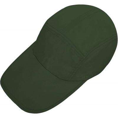 Baseball Caps Unisex UPF 50+ Sun Protection Quick Dry Unstructured Long Bill Baseball Cap Portable Hats - Army Green - CK18Q2...