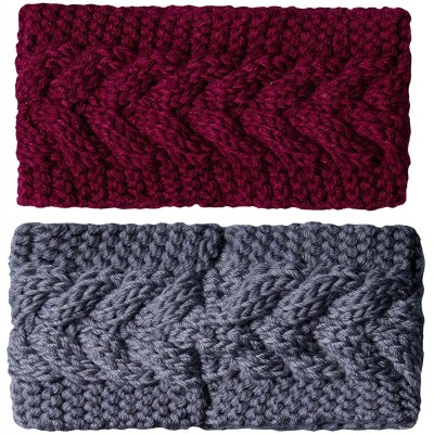 Cold Weather Headbands 4 Pcs Warm Winter Headband for Women Cable Crochet Turban Ear Warmer Headband Gifts - 03-4 Pack Winter...