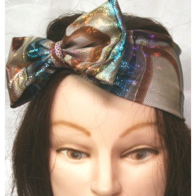 Headbands Hand Made Sparkle Spandex Tie Dye Flexible Headband for Ladies and Teens - C2112N2UMN5 $48.84