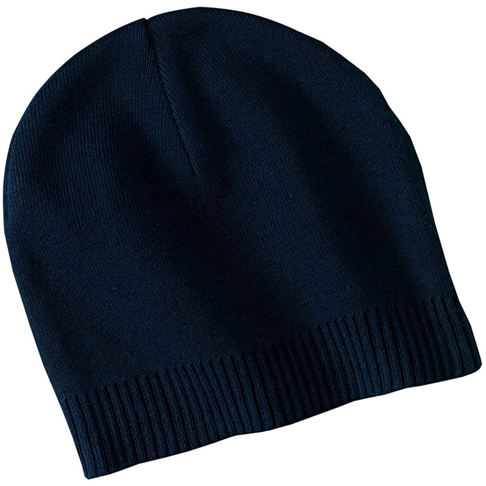 Skullies & Beanies 100% Cotton Beanies - Navy - CX11SRORSB7 $15.74