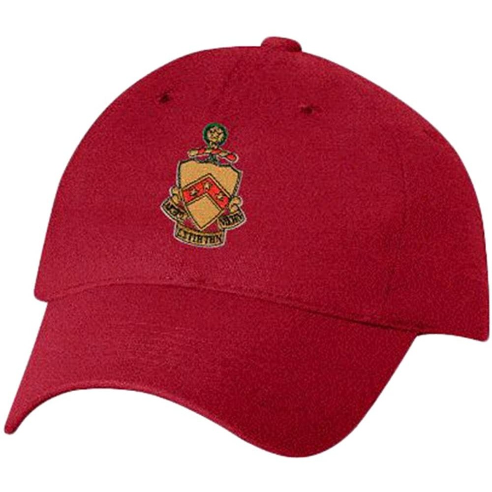 Skullies & Beanies Phi Kappa Tau Crest Hat - Red - C012KTD5BUX $26.23