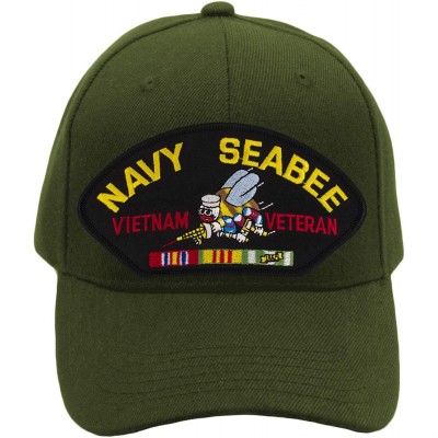 Baseball Caps US Navy Seabee - Vietnam War Veteran Hat/Ballcap Adjustable One Size Fits Most - C218K3UCKY9 $49.56
