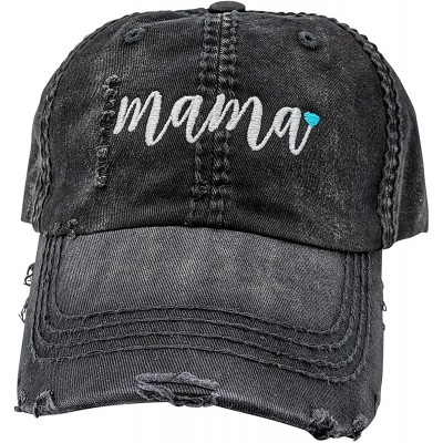 Baseball Caps Women's- Customizable- Mama Baseball Cap- Mama Hat- Mom Hat - Blackcustomized - C9195U5R67C $52.09