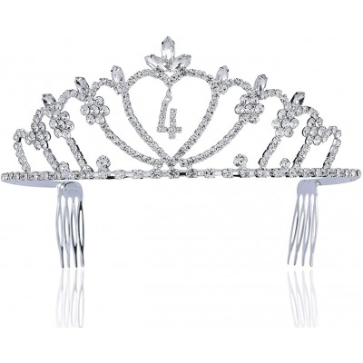 Headbands Eighteen Five Year Old Rhinestone Headpiece - 4Silver - CM18TSWQAUW $23.21