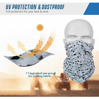 Balaclavas UV Face Mask- Bandana Neck Gaiter Balaclava Summer Cooling Breathable for Cycling Fishing Outdoors - Black+white -...