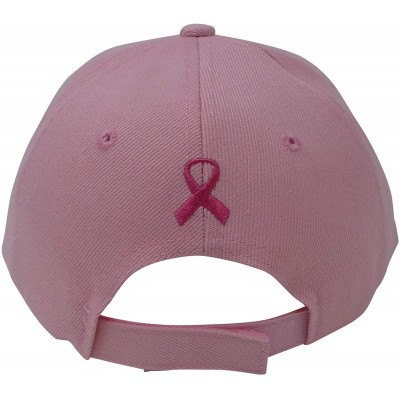 Baseball Caps Breast Cancer Awareness Hat - Breast Cancer Survivor Gift - I Will Survive Pink Ribbon Baseball Cap - Pink - CK...