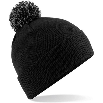 Skullies & Beanies Big Girls Snowstar Duo Extreme Winter Hat - Heather Gray/ Black - C711J4UDT1V $9.87