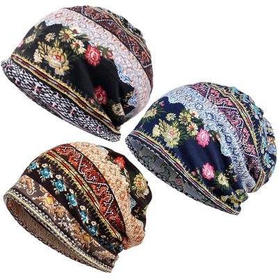 Skullies & Beanies Skullies Beanies Thin Bonnet Cap Autumn Casual Beanies Hat - 3 Pack - CR18ZKNQ9HK $19.85