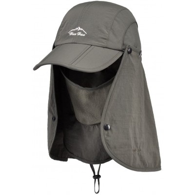 Baseball Caps UPF 50+ Summer Hat Neck Protection Flap Cap - Army Green - CW11X0X987H $13.89