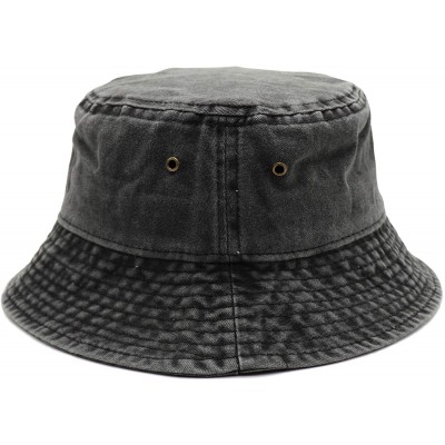 Unisex 100% Cotton Bucket Hat Retro Packable Sun hat for Men Women ...