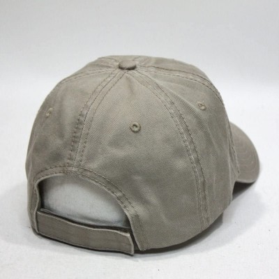 Baseball Caps Classic Washed Cotton Twill Low Profile Adjustable Baseball Cap - Dark Khaki - CR12C7ZA3MB $10.39