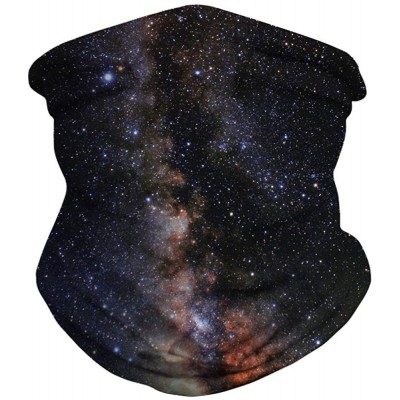 Balaclavas Women's 3D Galaxy Print Multifunctional Headwear Face Mask Headband Neck Gaiter Face Scarf - Galaxy Black - CY1982...