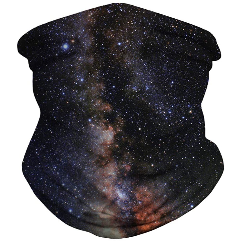 Balaclavas Women's 3D Galaxy Print Multifunctional Headwear Face Mask Headband Neck Gaiter Face Scarf - Galaxy Black - CY1982...