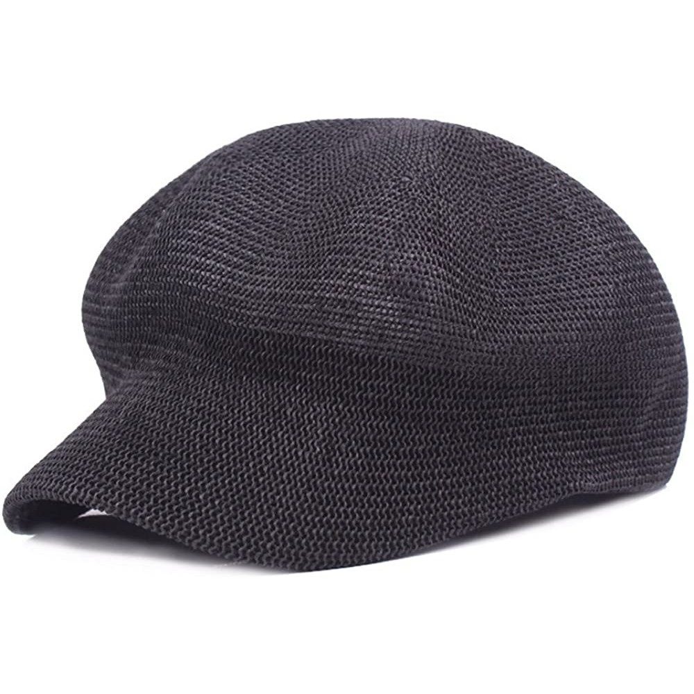 Newsboy Caps Women's Mesh Summer Newsboy Cap Beret Visor Hat - Black - CO18E7892C6 $10.94