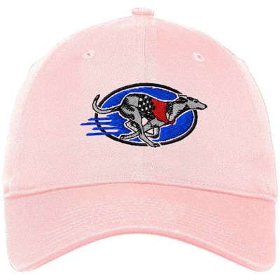 Baseball Caps Custom Low Profile Soft Hat Running Greyhound Embroidery Dog Name Cotton Dad Hat - Soft Pink - C418QRD4T58 $18.78