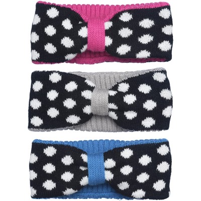 Cold Weather Headbands 3 Pack Womens Winter Knit Headband & Hairband Ear Warmer & Beanies - Blue-pink-gray - C9185796OT9 $24.47