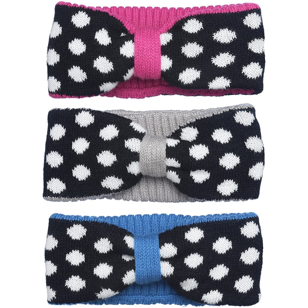 Cold Weather Headbands 3 Pack Womens Winter Knit Headband & Hairband Ear Warmer & Beanies - Blue-pink-gray - C9185796OT9 $13.37