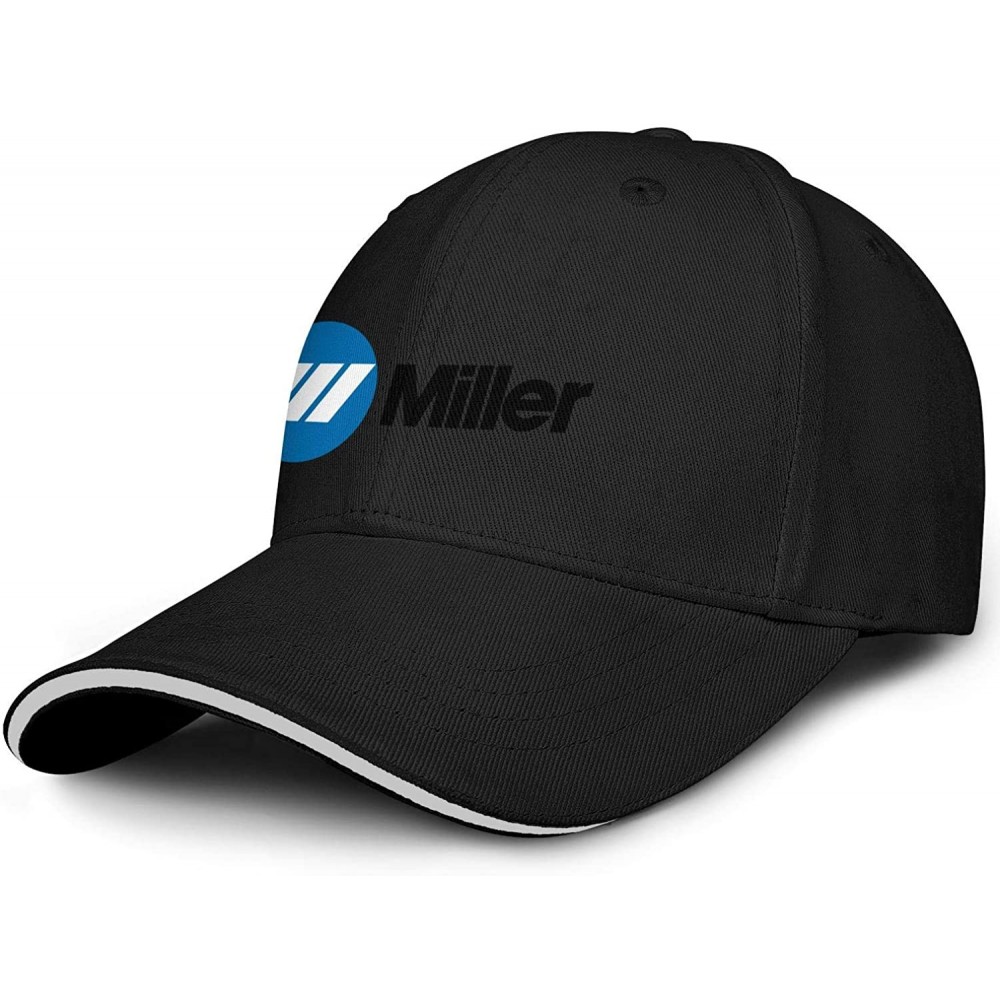 Baseball Caps Mens Miller-Electric- Baseball Caps Vintage Adjustable Trucker Hats Golf Caps - Black-208 - CF18ZLGU8L9 $21.08