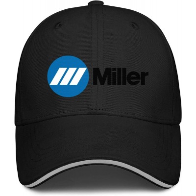 Baseball Caps Mens Miller-Electric- Baseball Caps Vintage Adjustable Trucker Hats Golf Caps - Black-208 - CF18ZLGU8L9 $21.08