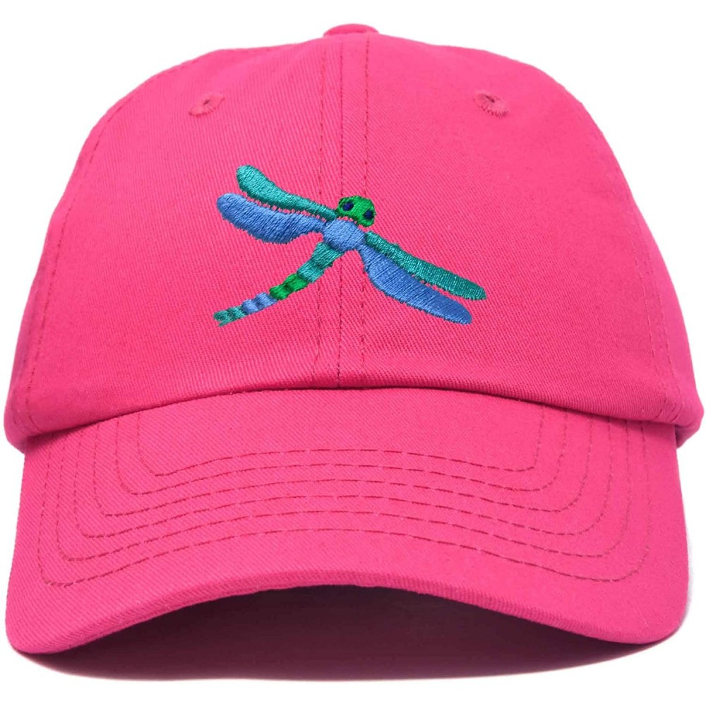Baseball Caps Dragonfly Womens Baseball Cap Fashion Hat - Hot Pink - CV18KGNNEIQ $9.09