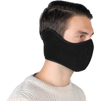 Balaclavas Unisex Winter Ski Mask Outdoor Protect Face Cover Earmuffs Balaclava Cycling Bicycle Motorcycle Mask (Black) - CO1...