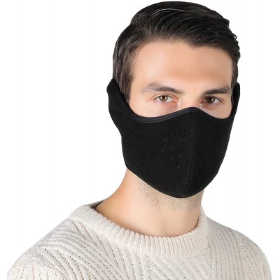 Balaclavas Unisex Winter Ski Mask Outdoor Protect Face Cover Earmuffs Balaclava Cycling Bicycle Motorcycle Mask (Black) - CO1...