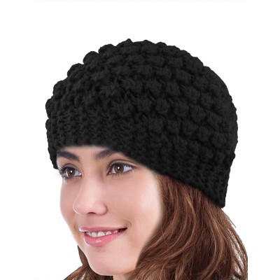 Headbands Women's Winter Wide Knit Headband - Wide - Black - CA17XSSEAA4 $13.77