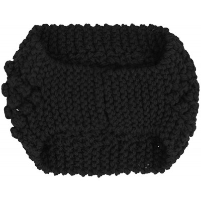 Headbands Women's Winter Wide Knit Headband - Wide - Black - CA17XSSEAA4 $13.77