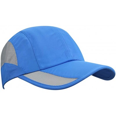 Baseball Caps Men Women Summer Mesh Snapback Running Baseball Tennis Ball Golf Hats Caps Visor - Royal Blue - CZ12G5RMYB1 $8.73