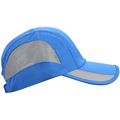 Baseball Caps Men Women Summer Mesh Snapback Running Baseball Tennis Ball Golf Hats Caps Visor - Royal Blue - CZ12G5RMYB1 $8.73