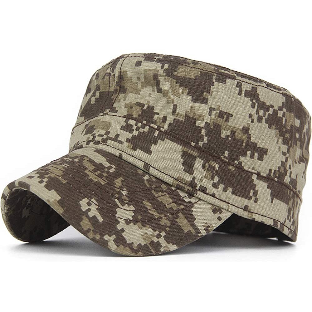 Baseball Caps Men Women Digital Camouflage Camo Cadet Army Cap Velcro Adjustable Canvas Military Hat Flat Top Baseball Cap - ...