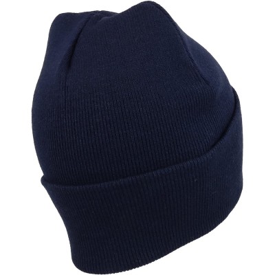 Skullies & Beanies Faith Cross Embroidered Winter Long Cuff Beanie - Navy - C4189KY3OL3 $13.26