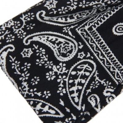 Headbands Women Yoga Sport Elastic Floral Hair Band Headband Turban Twisted Knotted (Black) - Black - C918E8XE4L5 $7.75