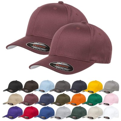 Baseball Caps Cotton Adjustable Baseball Classic Ballcap - Maroon(2pcs) - C318X52NOK2 $15.00