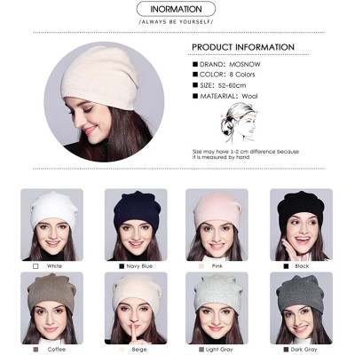 Skullies & Beanies Classic Winter Beanie for Women Solid Unique Knitted Hats Watch Cap Toboggan - Beige - CY18X24EY6W $11.58