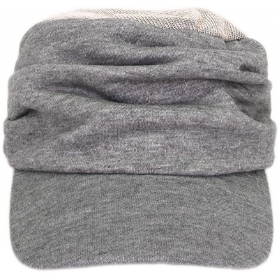 Newsboy Caps Trendy Cotton Grey 2-Tone Soft Cadet Cap Hat - CQ11L57NTJN $10.00