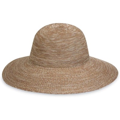 Sun Hats Women's Victoria Diva Sun Hat- Packable Straw Hat - Mixed Camel - C8118EZO9LB $83.10
