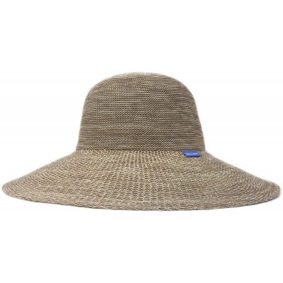 Sun Hats Women's Victoria Diva Sun Hat- Packable Straw Hat - Mixed Camel - C8118EZO9LB $46.06