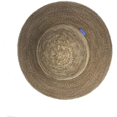 Sun Hats Women's Victoria Diva Sun Hat- Packable Straw Hat - Mixed Camel - C8118EZO9LB $46.06