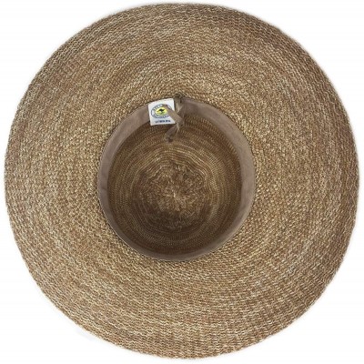 Sun Hats Women's Victoria Diva Sun Hat- Packable Straw Hat - Mixed Camel - C8118EZO9LB $46.06