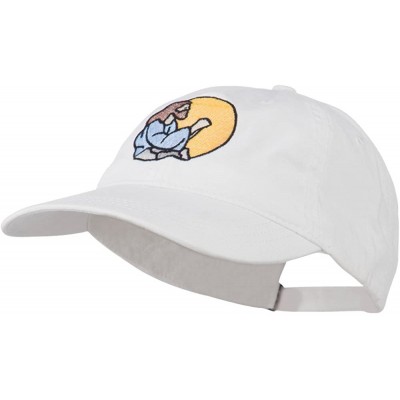 Baseball Caps Jesus Praying Embroidered Washed Cap - White - CK11MJ40N63 $23.29